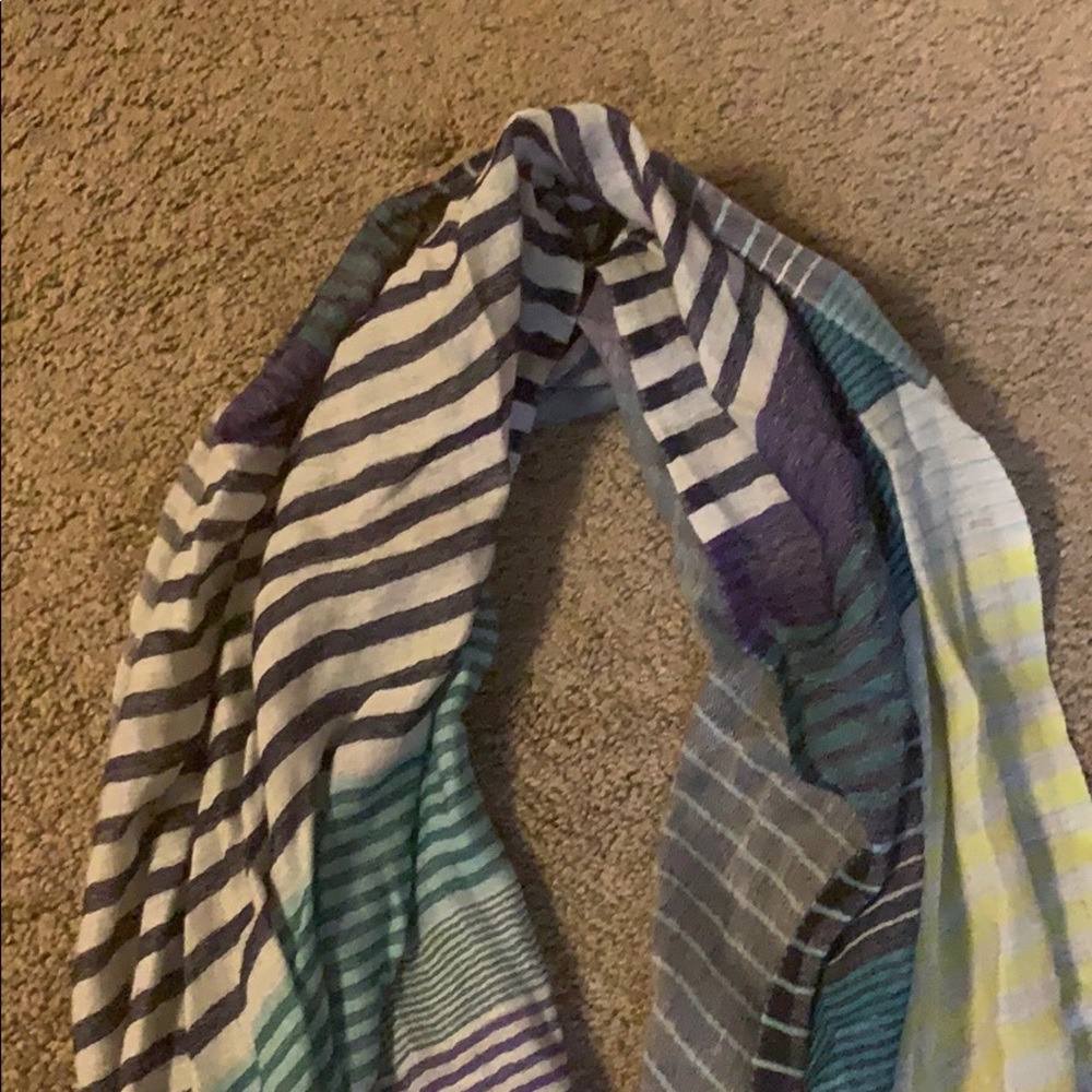 Multi color striped scarf